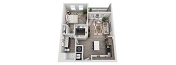 A 13x13 room with a balcony is shown in the image.