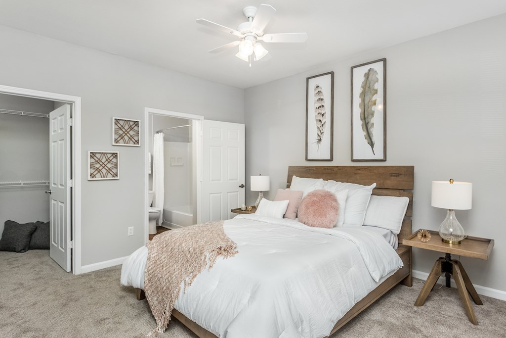 Master bedrooms with attached baths