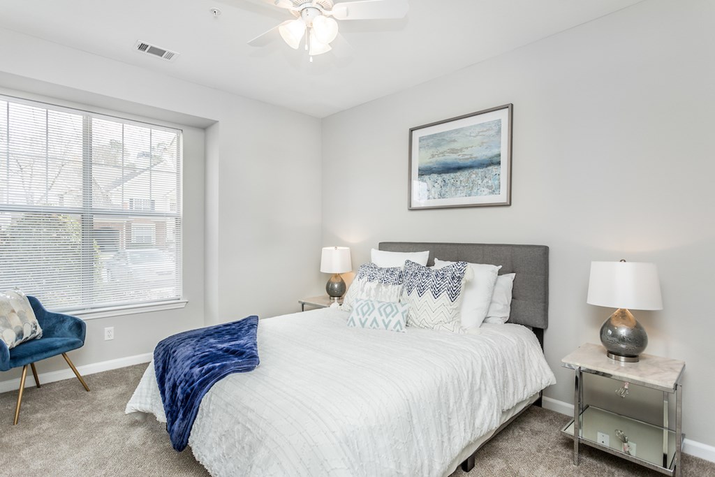 Bedrooms with ceiling fan