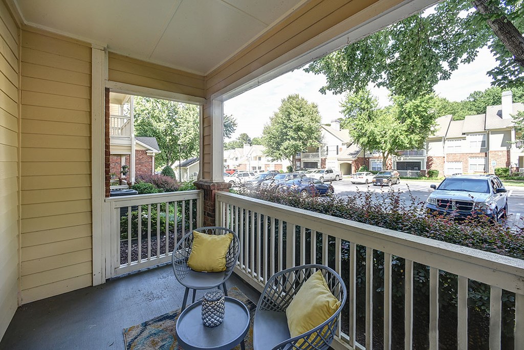 Private covered patios and balconies