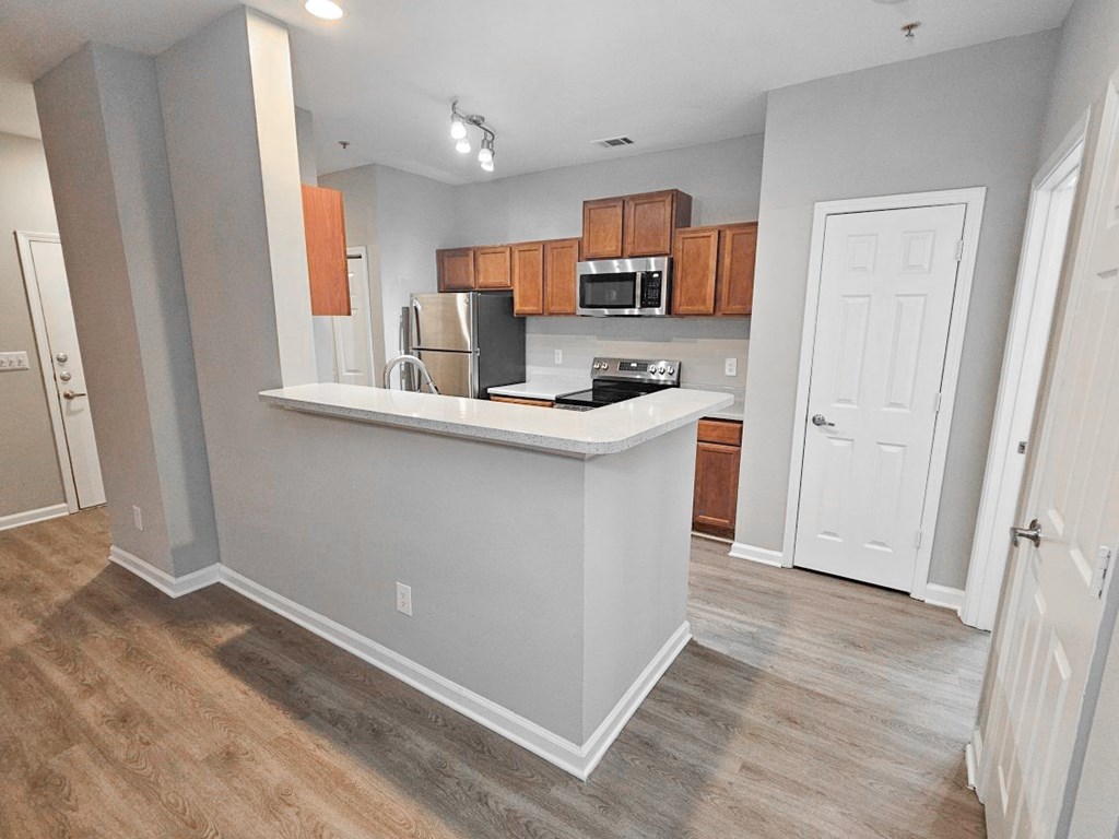 Fully-equipped kitchens with stainless steel appliances