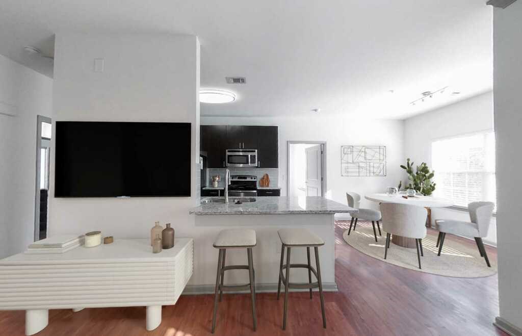 Townhomes feature fully-equipped kitchens with granite countertops