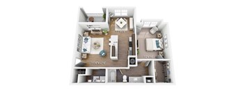 A 11' 4"x17'4" floor plan of a two-story home with a living room, kitchen, dining room, and bedrooms.