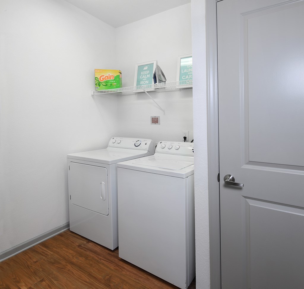 Full-size in-suite washers and dryers