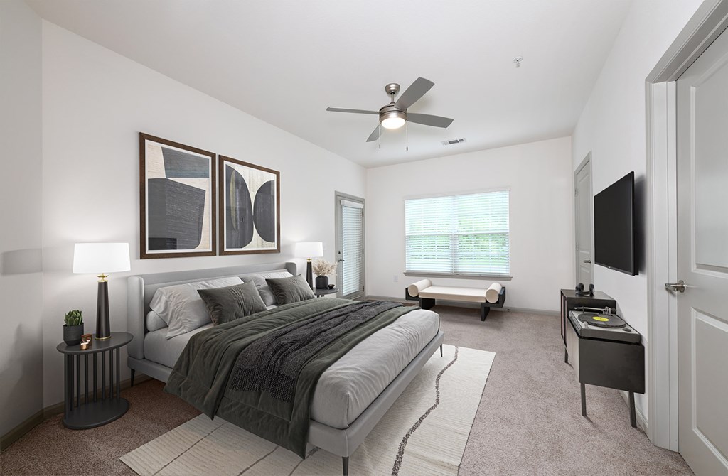 Oversized bedrooms accommodate king size furniture