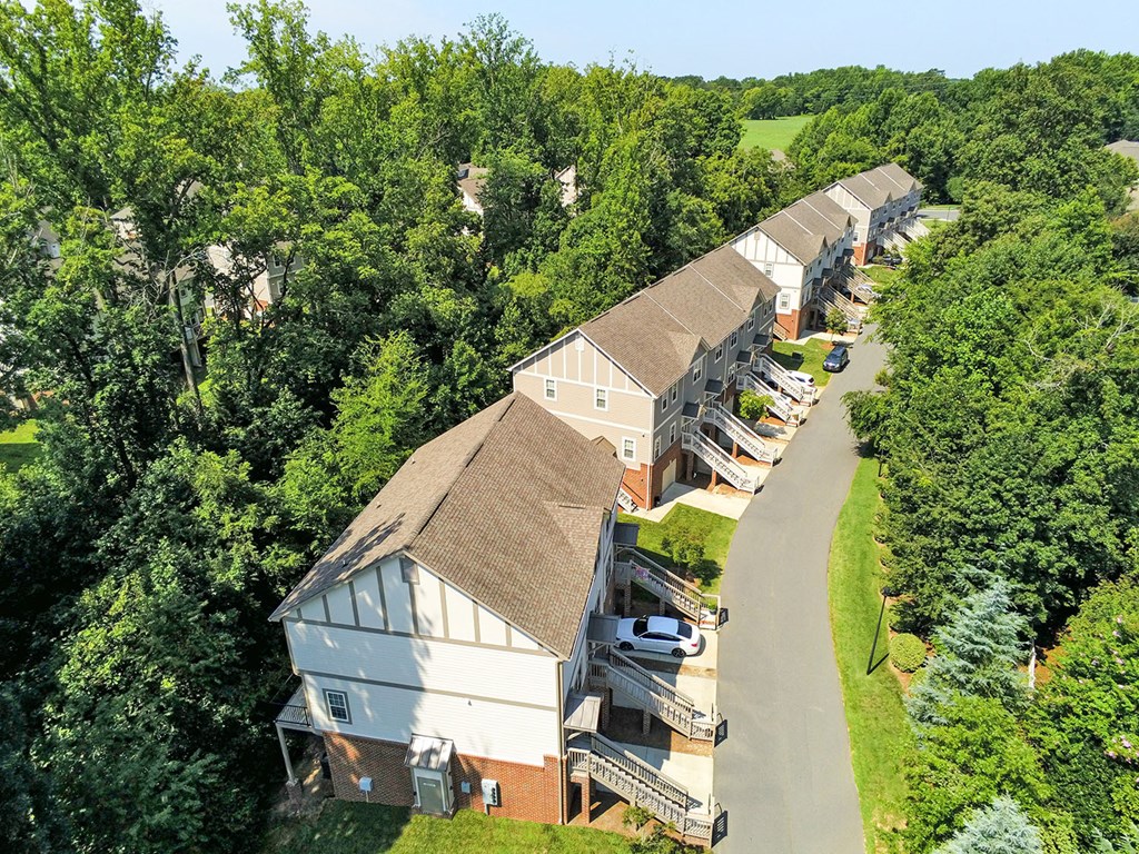 Walk-up townhomes with attached garages