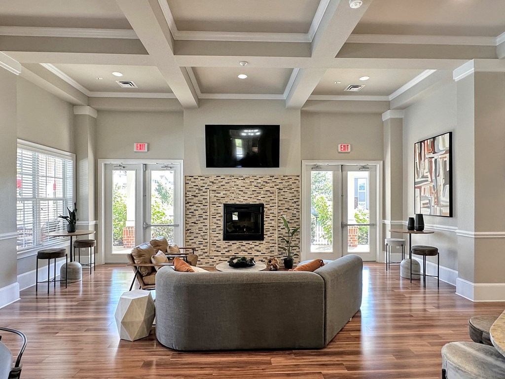 Clubhouse with fireplace, TV and WiFi