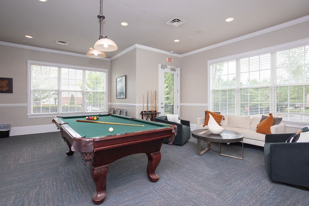 Gaming lounge with pool table
