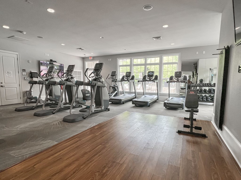 Professional fitness and weight training studio with Precor equipment