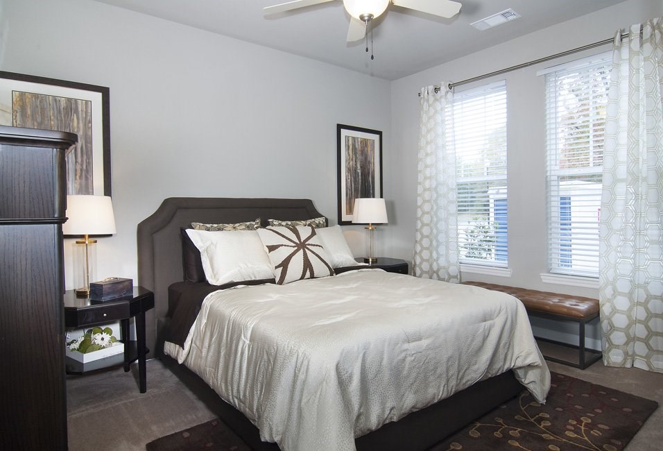 Bedrooms with ceiling fan