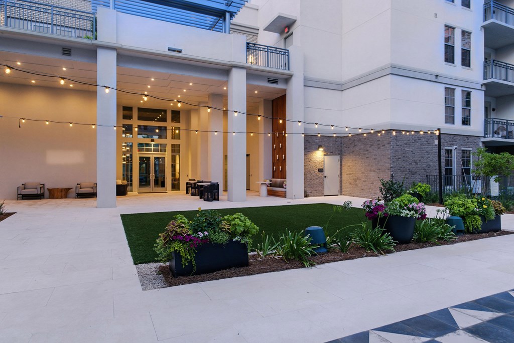 Stunning courtyard with activity/game lawn