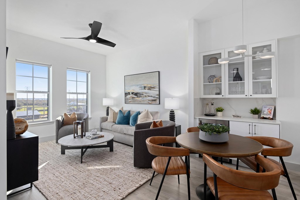 Open-concept living spaces