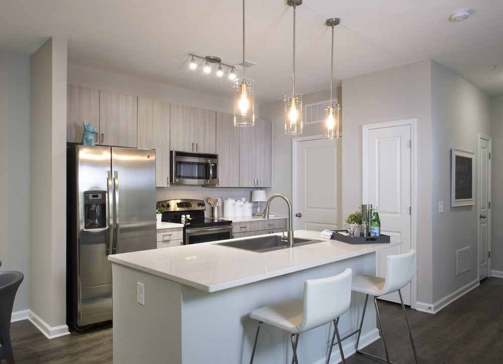 Large kitchen with island