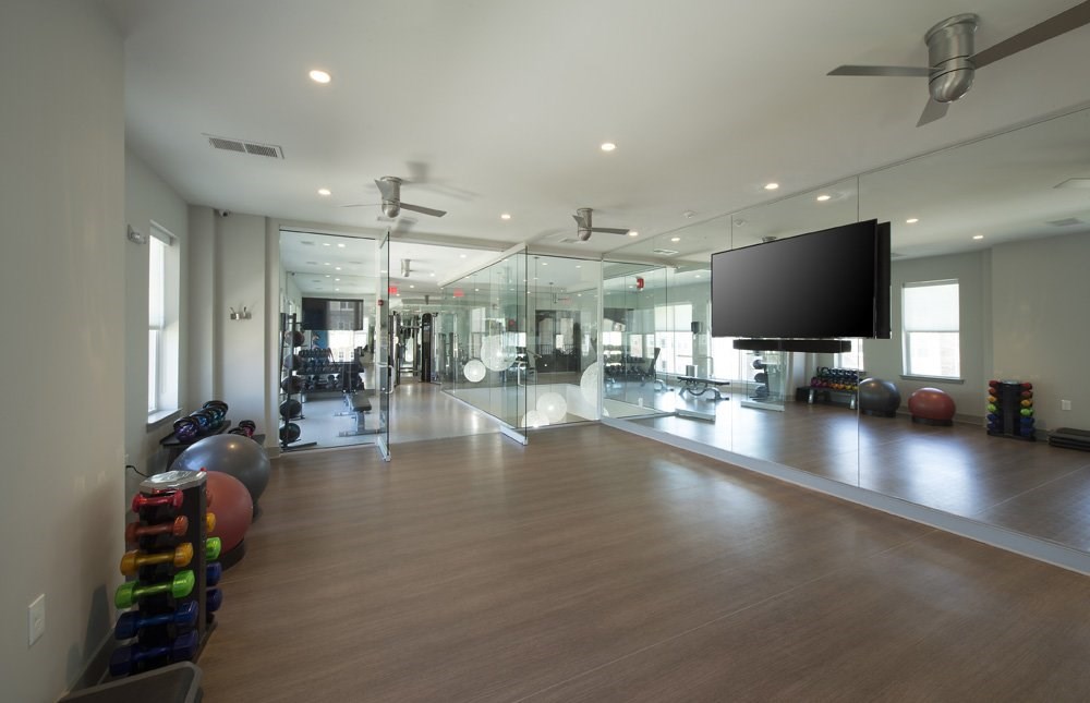 Virtual fitness and yoga zone