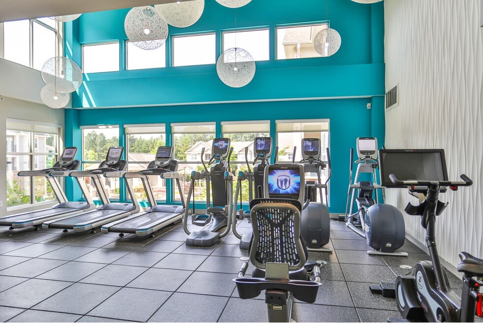 Cardio machines in fitness center