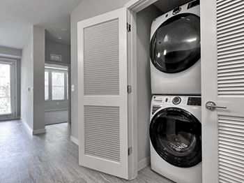 Full-size, in-suite washers and dryers