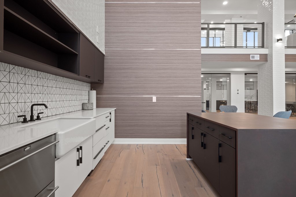 Social lounge with kitchen