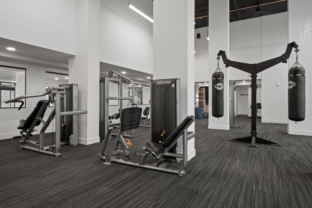 Professional caliber fitness studio with Matrix® equipment, free weights and virtual training