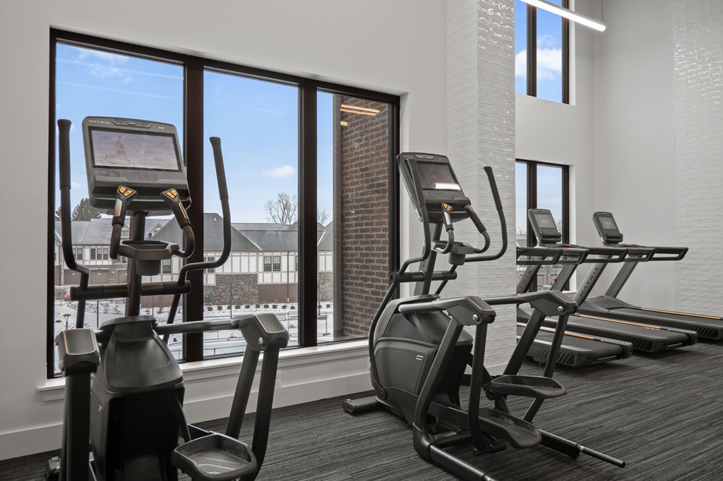 Professional caliber fitness studio with Matrix® equipment, free weights and virtual training