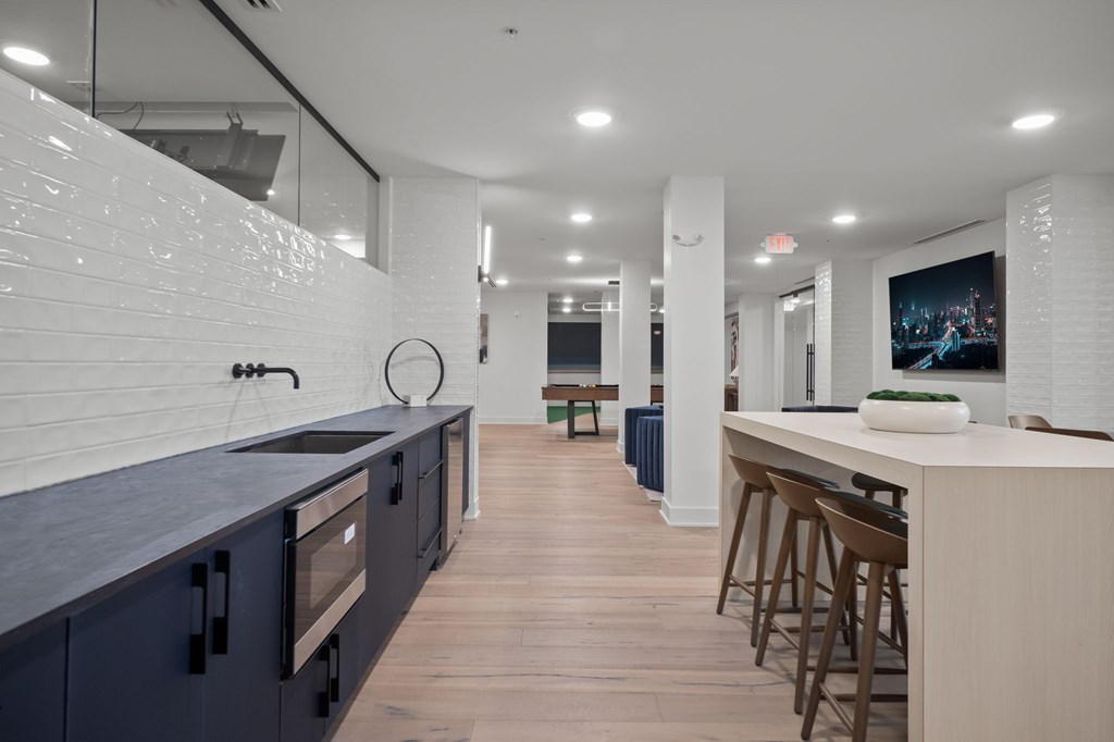 Game room seating with sink