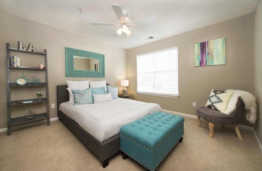 Bedrooms with ceiling fan