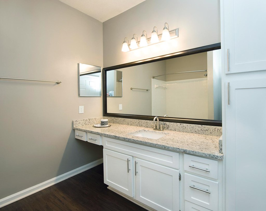 Spacious bathrooms with a lot of counter space (Signature)