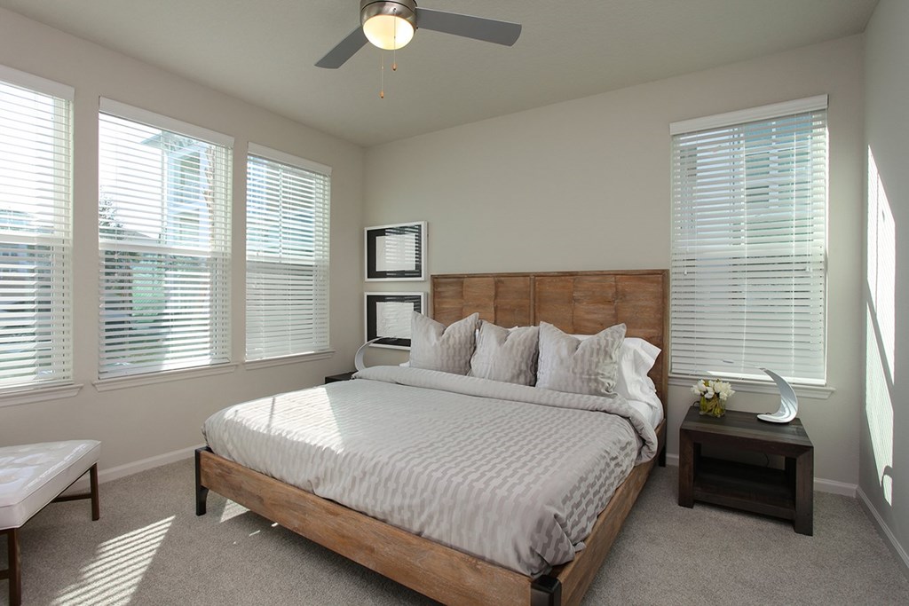 Main bedrooms accommodate king size furniture