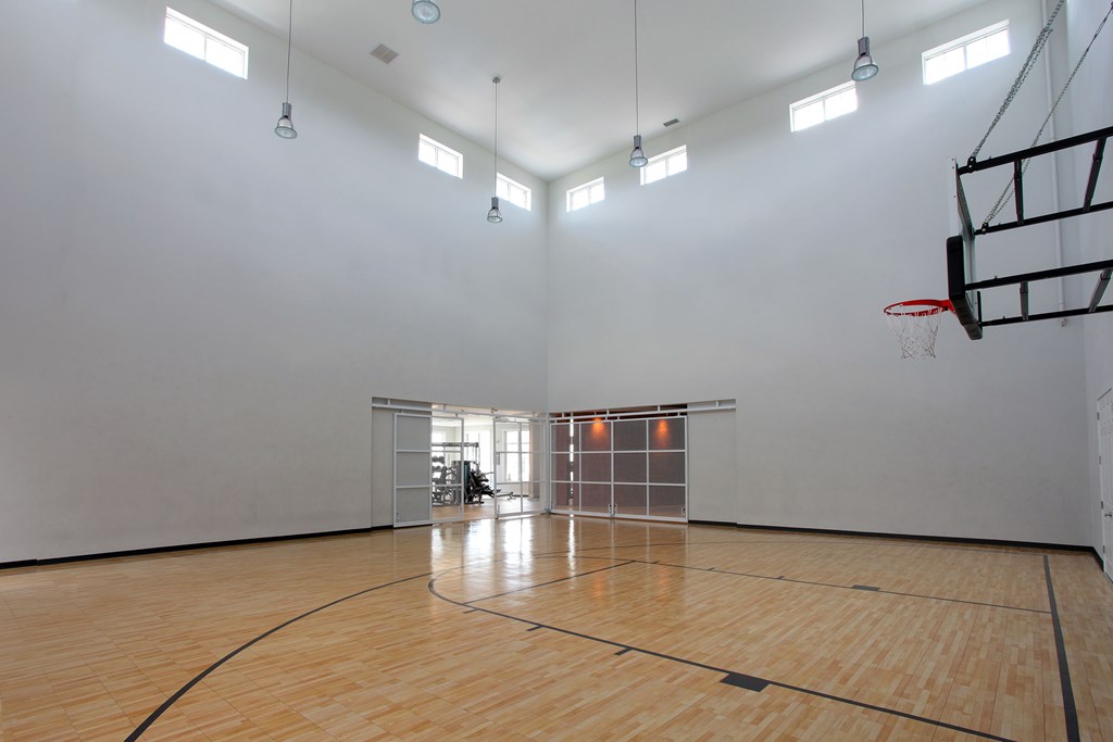 Indoor basketball court