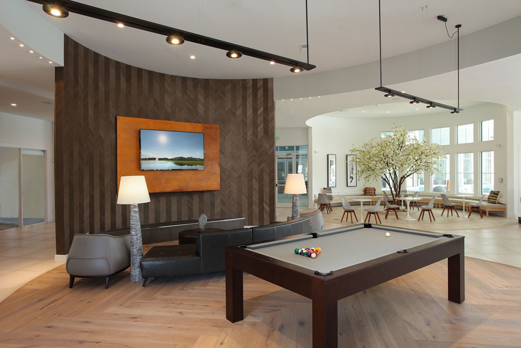 Clubhouse with pool table