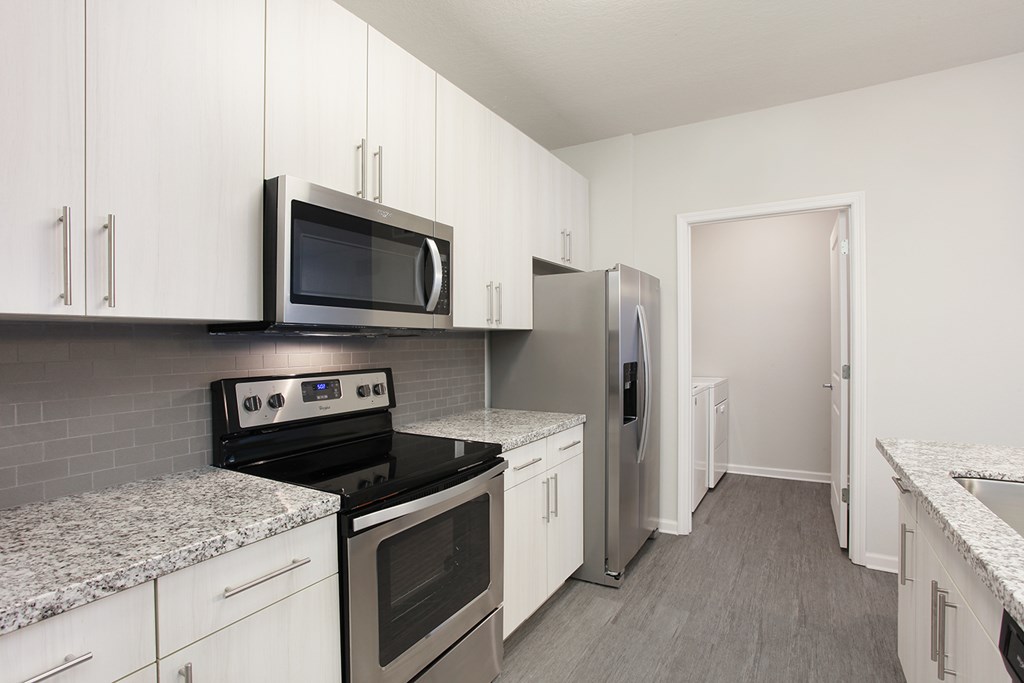 Granite countertops in Phase II suites