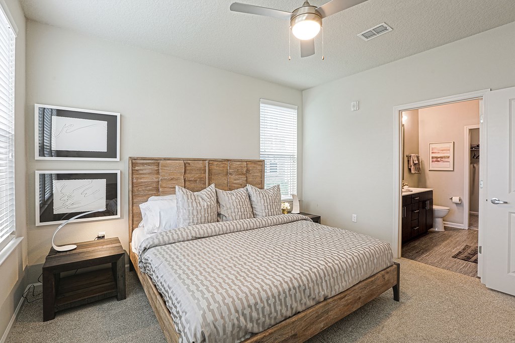 Main bedrooms accommodate king size furniture