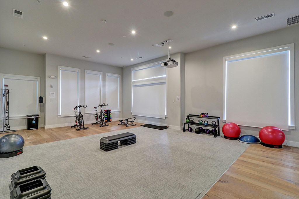 Virtual training and yoga room