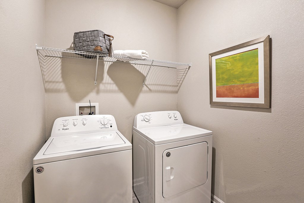 In-suite, full-size washers and dryers
