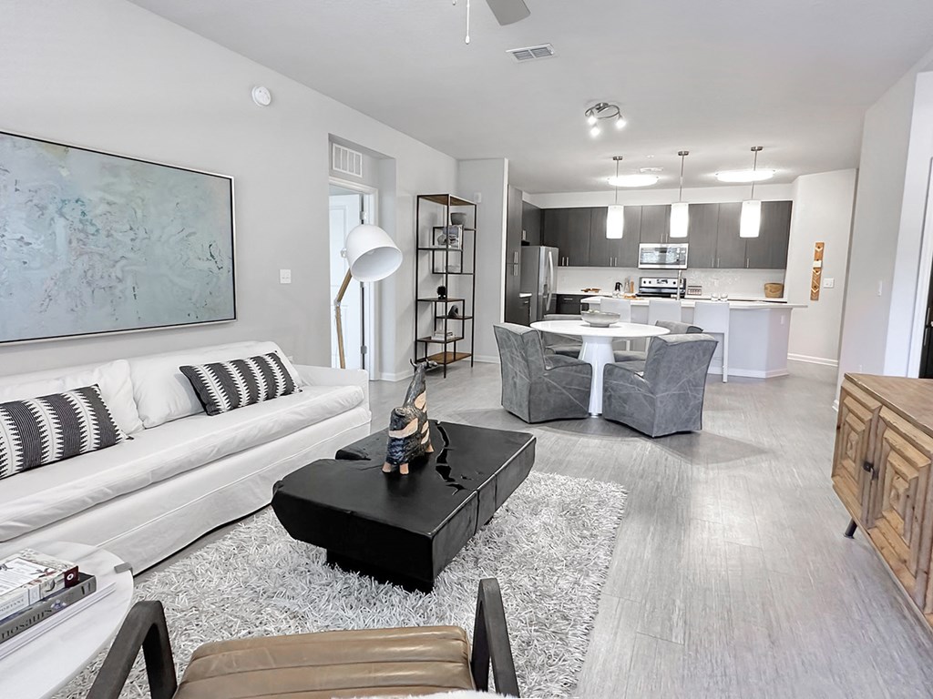 Spacious living and dining areas