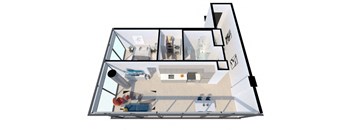 1 Bed 1 Bath Corner