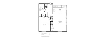 A black and white image of a floor plan for a property at 1285 Clarkston St.
