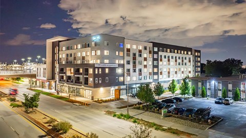 Building Exterior In Night at Railside at Wadsworth Station, Colorado