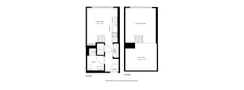 A black and white image of a floor plan for a two-story home.
