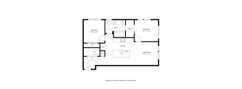 A black and white image of a floor plan for a house at Railside at Wadsworth Station, Colorado, 80214