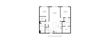 A black and white image of a floor plan for a house at Railside at Wadsworth Station, Colorado, 80214