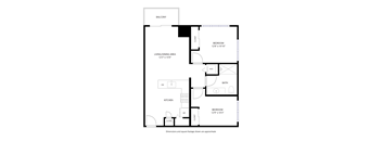 A black and white image of a floor plan for a home.