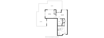 A black and white image of a floor plan for a house.