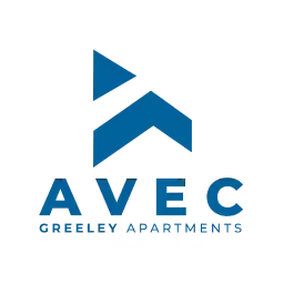 A blue arrow pointing upwards with the letters A, V, E, C below it.