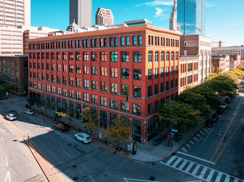 Aerial view of property at Shorehaus Lofts Apartments, Cleveland, OH, 44113