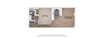 A1 Floor Plan at Shorehaus Lofts Apartments, Cleveland, 44113
