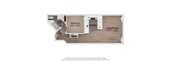 A6 Floor Plan at Shorehaus Lofts Apartments, Cleveland, Ohio