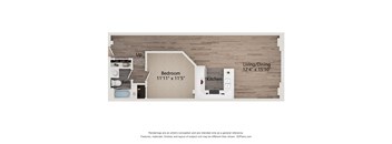 A9 Floor Plan at Shorehaus Lofts Apartments, Ohio, 44113