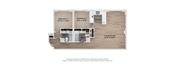 B2 Floor Plan at Shorehaus Lofts Apartments, Cleveland, OH