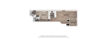 B3 Floor Plan at Shorehaus Lofts Apartments, Cleveland, 44113