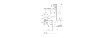 2Bedroom Floor Plan at Concord Place Apartments, Mentor, OH, 44060